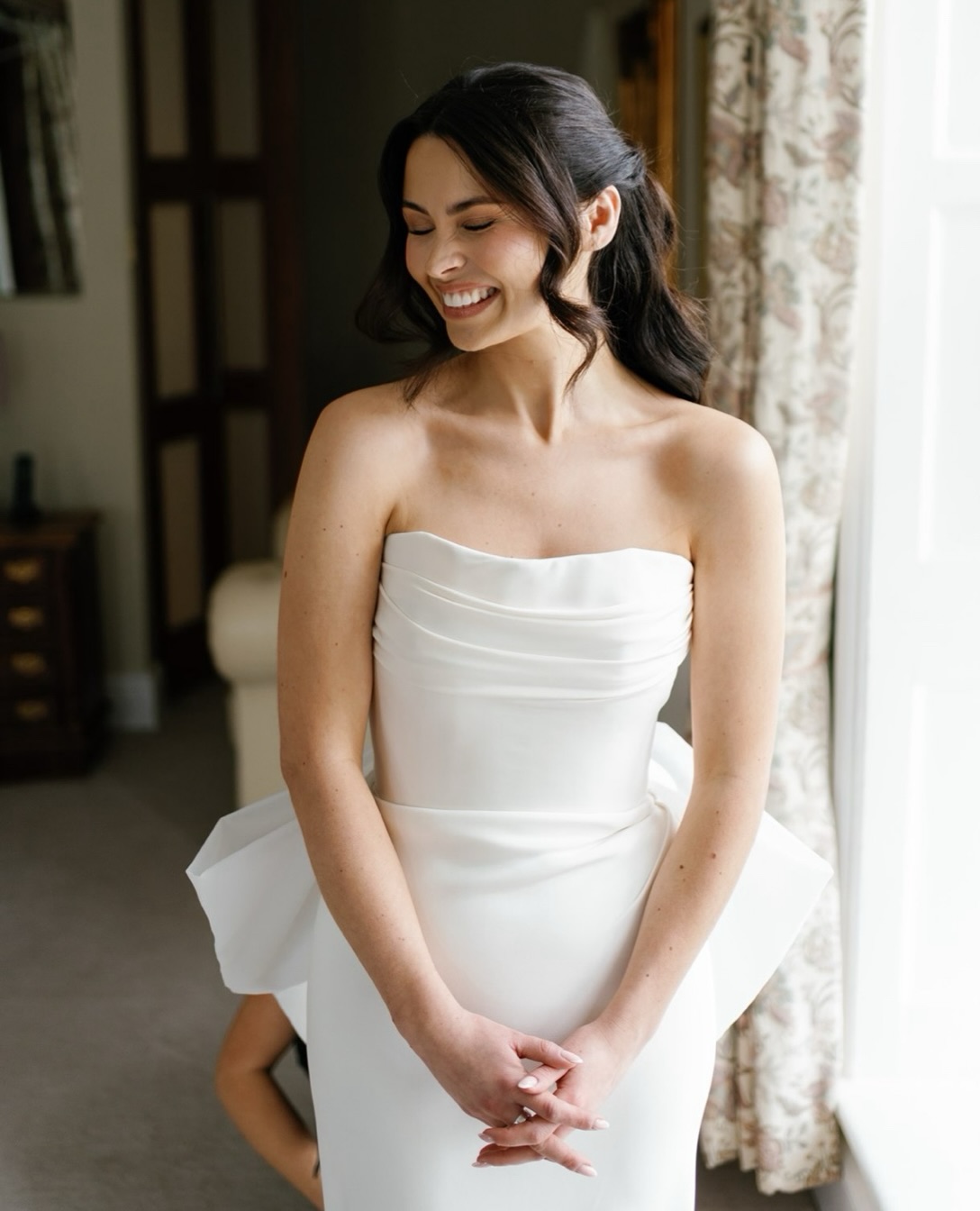 That moment when you stop getting ready and start feeling ready.The excitement, the nerves, the laughter with your favourite people. That moment when everything comes together and you realise your wedding day is finally here.For me, bridal portraits have never just been about how you look. They’re about capturing how you feel. Confident, happy, completely yourself and about to experience one of the most exciting days of your life.I want you to look back at these photographs and remember exactly what it felt like to be standing there, with your whole wedding day still ahead of you.Francesca, just before it all began 🤍Venue @goldsboroughhall @goldsboroughweddings
Dress @feathersandflorence
Designer @andrea_hawkes_bridal
Makeup @emilyrsmithmakeupartist
Hair @hairby_ria
Florals @riverandroseuk
Shoes @zara
Bridesmaids @prettylavishbridal
Bride @francescajack_
Veil @tulleandflobridalRelaxed, editorial bridal preparation photography at Goldsborough Hall, Yorkshire. Capturing those natural, unposed moments that make your wedding morning entirely your own.#goldsboroughhall #yorkshireweddingphotographer  #editorialweddingphotographer #middletonlodge #luxuryweddingphotographer