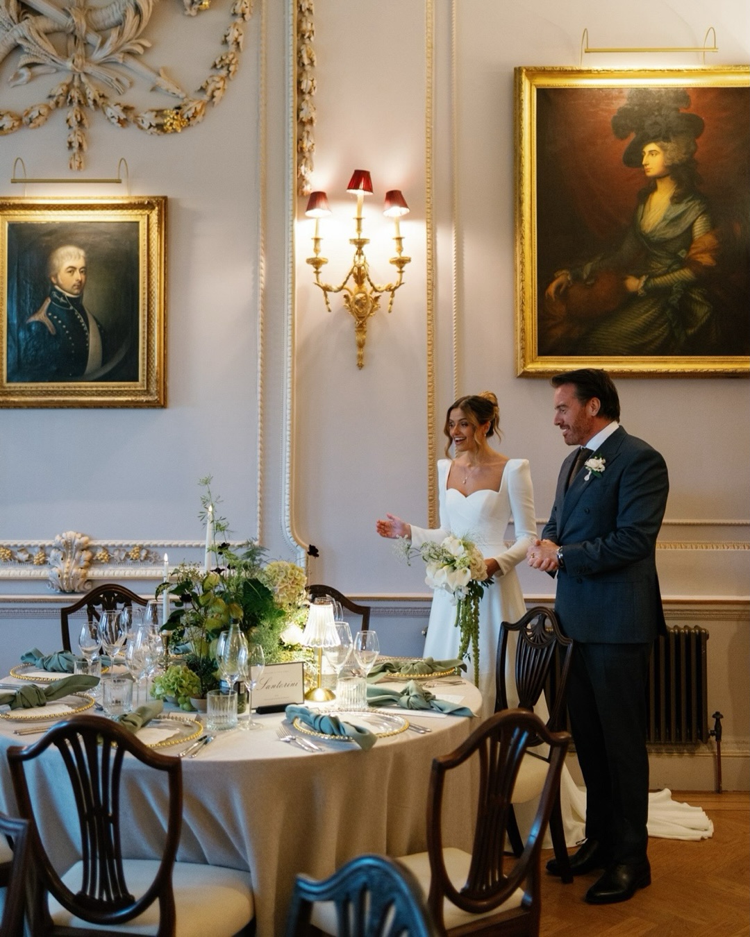 Favourite things at weddings day three… the tables before everyone sits down!There’s something about a beautifully dressed dining room in that tiny window before the doors open; every glass perfectly placed, candles lit, napkins untouched and not a single jacket thrown over the back of a chair!E&B’s day at Hotham Hall was particularly stylish. Soft greens, layers of foliage, flowers & fruit worked through the tables, those little pools of light from the lamps… contemporary without trying too hard, and completely at home against all of that incredible old-school grandeur.I always make time to photograph a room like this properly. The wide view, the tiny details, the atmosphere; because so much thought has gone into making it look effortless, and approximately seven minutes later it will be full of people, wine, laughter and general wedding chaos.Which is exactly how it should be.Although I will forever mourn the moment the first suit jacket lands on the back of a chair!Venue @hothamhallestate
Florals @bloomandbridal
Styling @bellebijoux_events
Stationery @papierweddings
Dress @theharrogateweddinglounge
Designer @suzanneneville
Hair @haircreationsbycolette
Shoes @charlottemillsshoesElegant, editorial wedding photography at Hotham Hall in East Yorkshire; for couples planning a beautifully styled country house wedding filled with thoughtful details, timeless interiors and a relaxed, modern atmosphere.#hothamhallwedding #hothamhallweddingphotographer #yorkshireweddingphotographer #editorialweddingphotographer