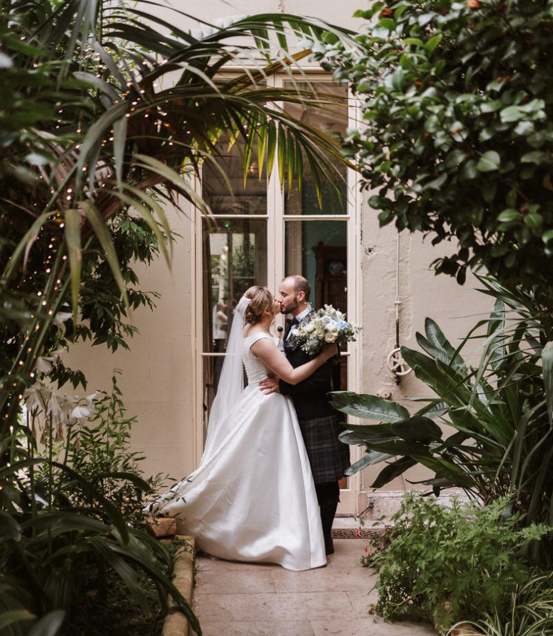 Wedding couple at Prestwold Hall